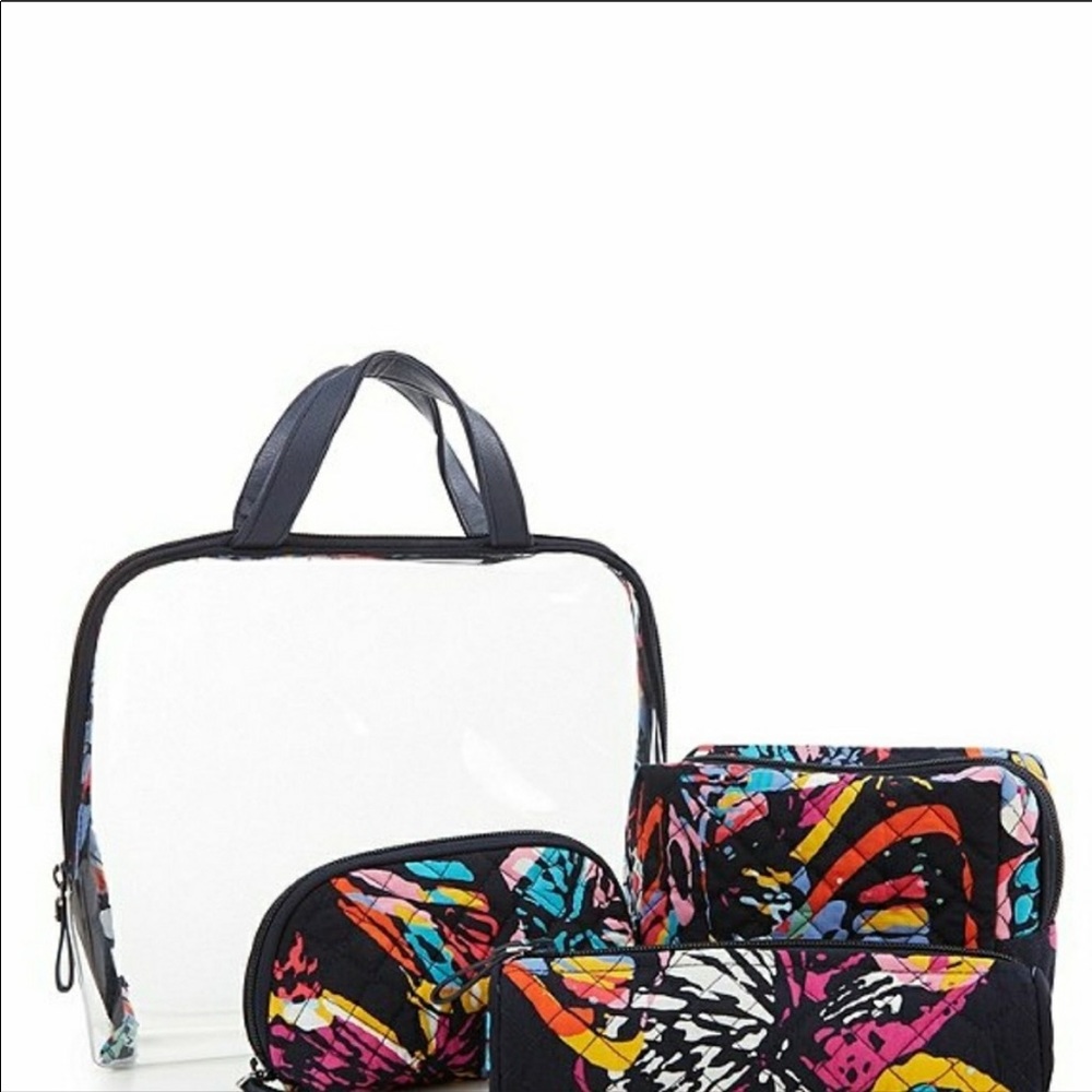 Vera Bradley Butterfly Flutter Iconic Cosmetic Set